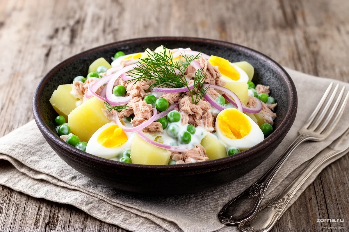 Целый тазик еды на 500 ккал: какой секретный ингредиент заменяет майонез в сытном салате