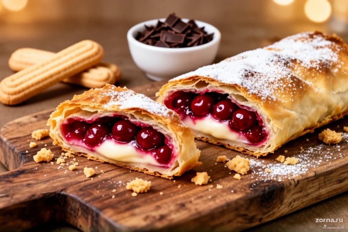 Штрудель на сковороде: как превратить обычный лаваш в ресторанный десерт за 20 минут