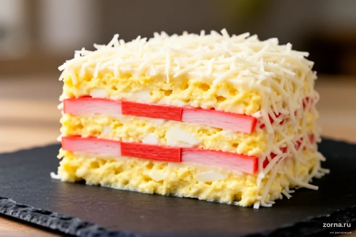 Забытый способ превратить 200 грамм крабовых палочек в праздничный торт за 5 минут